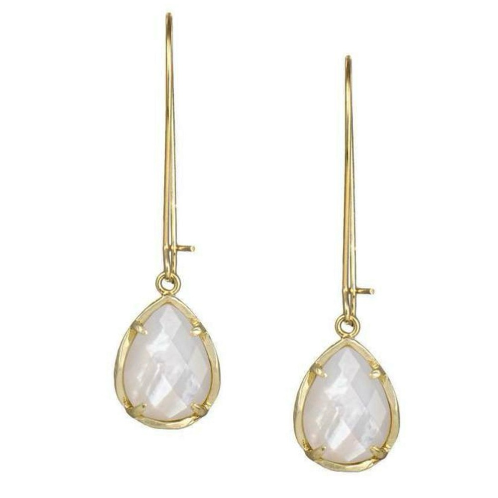 KENDRA SCOTT • Gold Dee Ivory Pearl Dangle Earrings